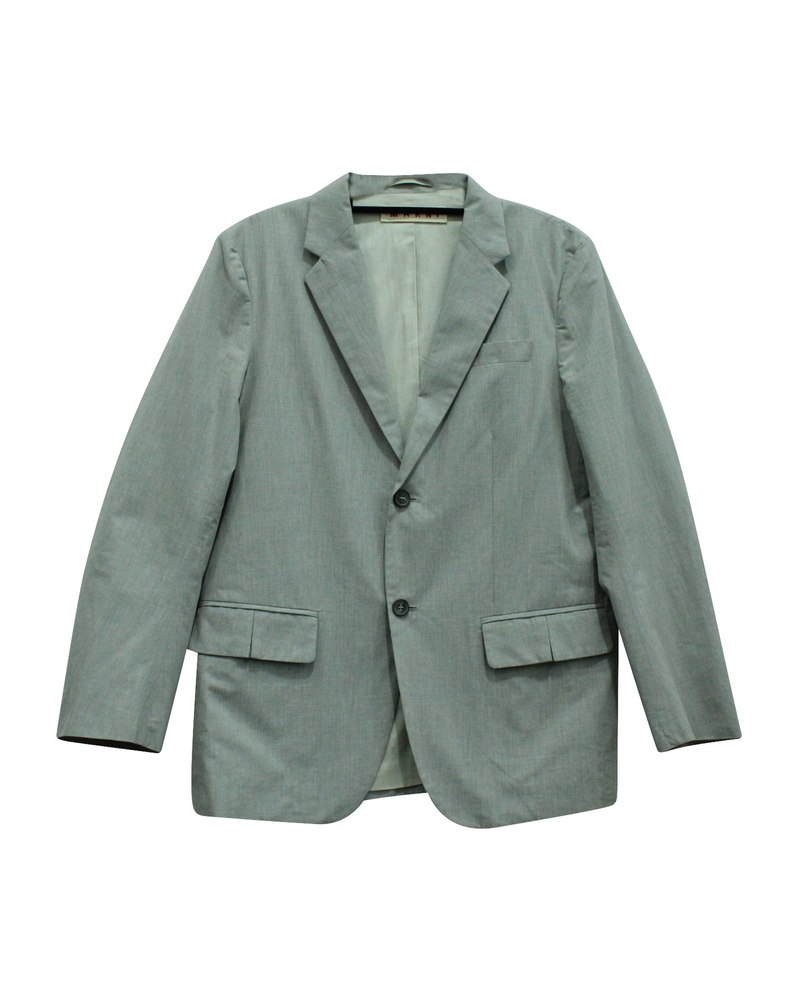 Marni Blazer Suit and Trousers in Grey Cotton 7766542319676
