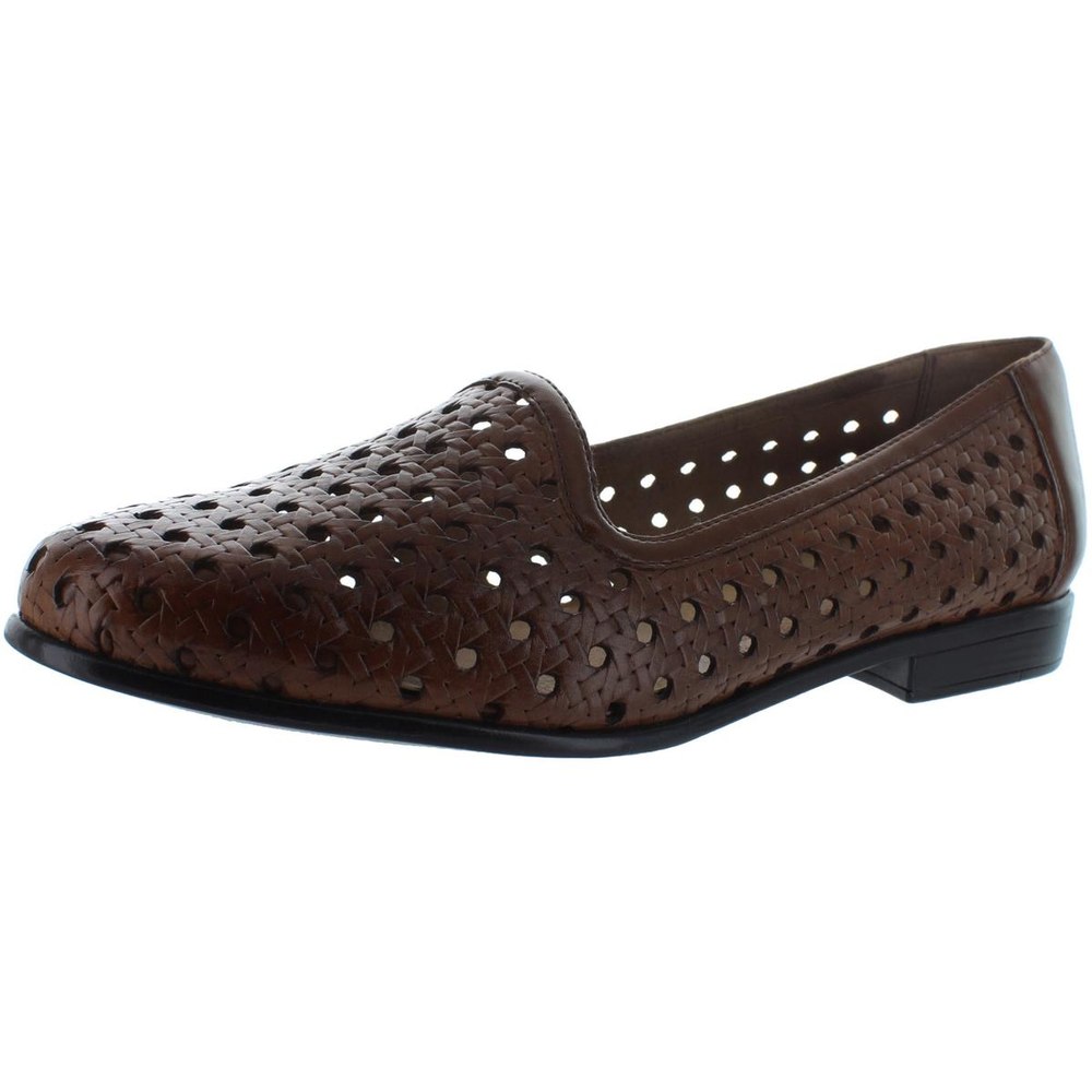 Liz Open Weave Leather Loafers