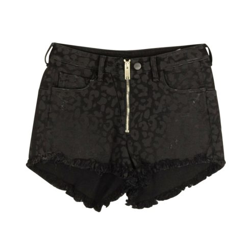 Marcelo Burlon Leopard Print Denim Shorts – Black