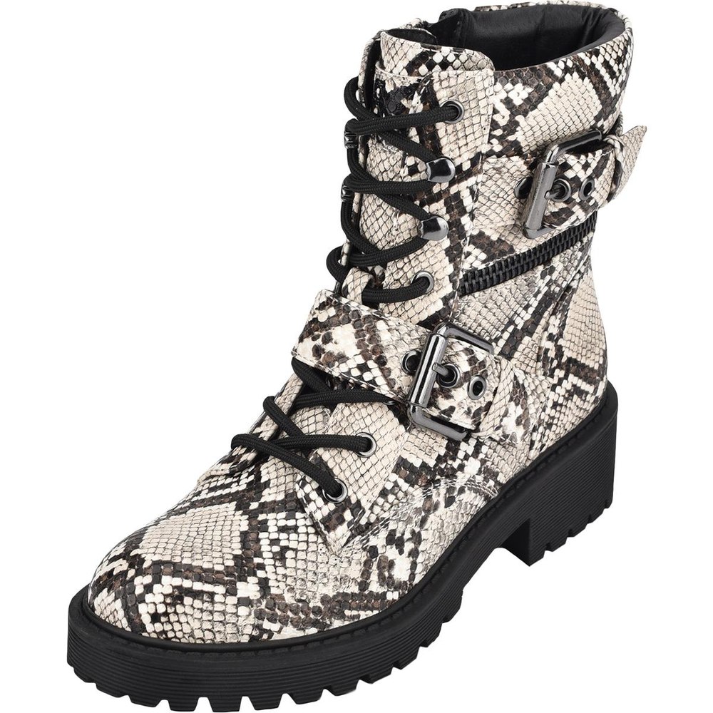 Slayder Faux Leather Combat Boots