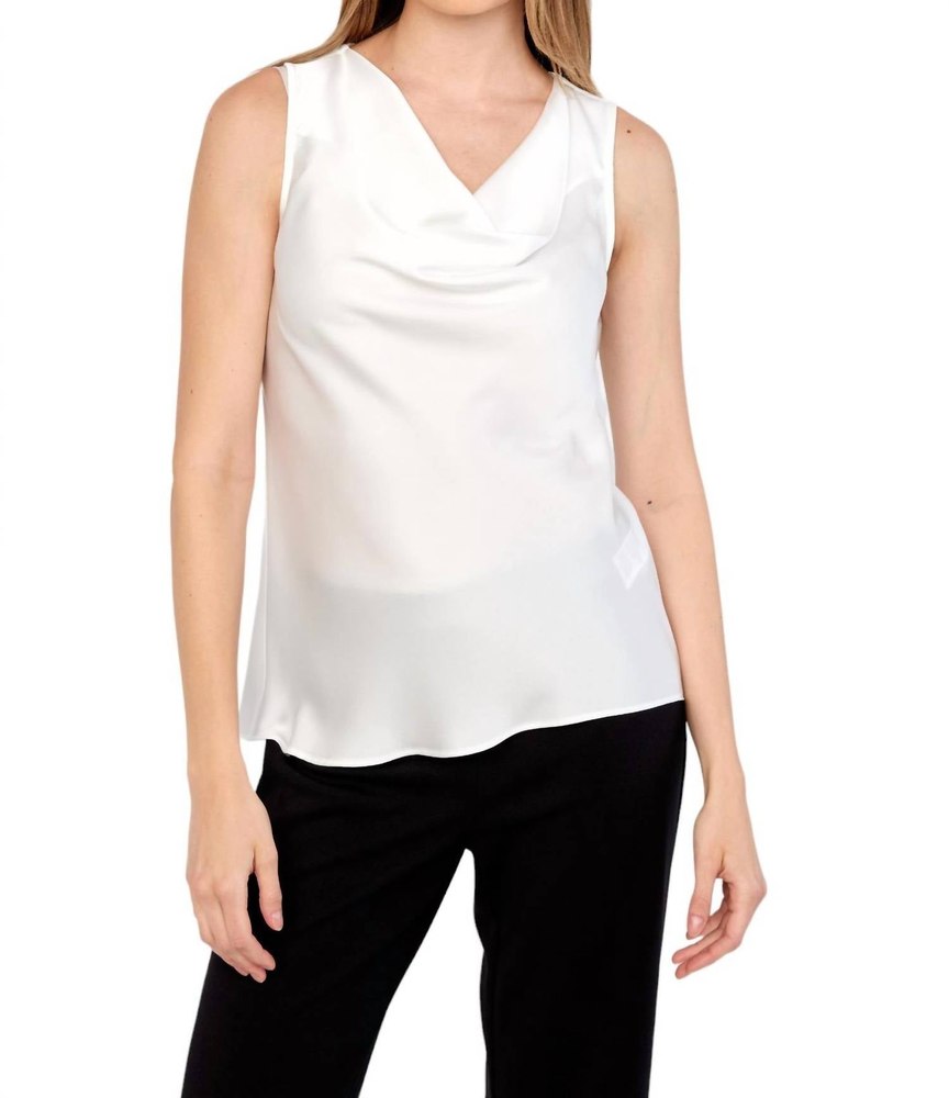 Satin Tank Top In Vanilla 7676607037500