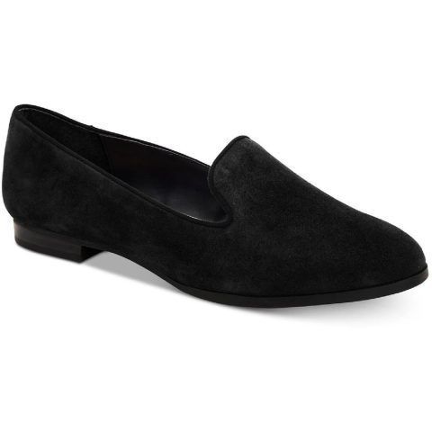 Oceanaa Leather Croc Slip On Flats