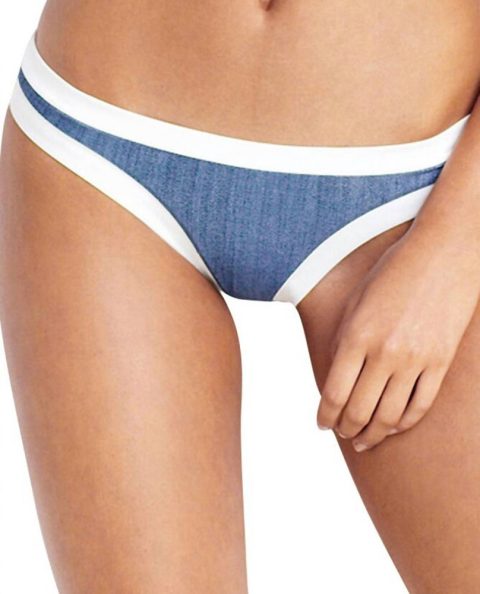 Women’s Block Party Hipster Bikini Bottom In Sea Denim 7676610150460