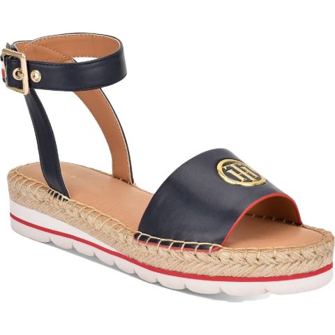 Goni Faux Leather Strappy Espadrilles