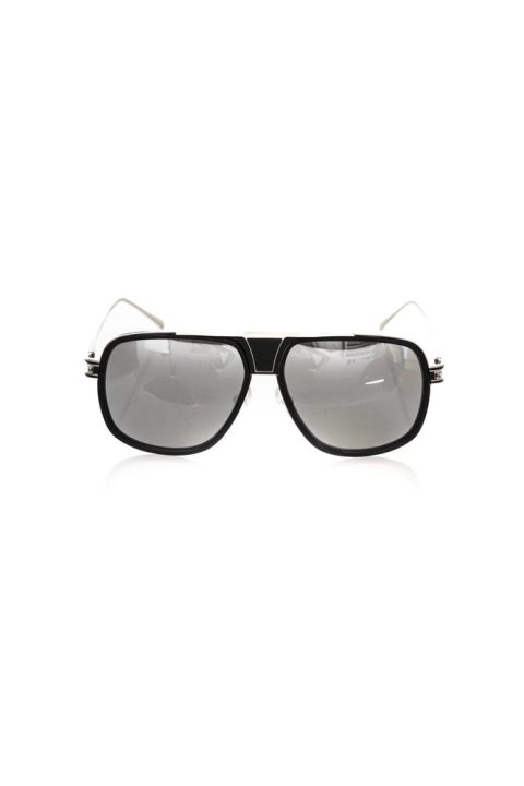 Frankie Morello Sleek Metallic Fibre Shield Men’s Sunglasses