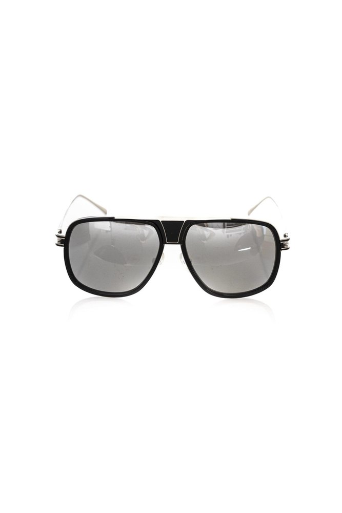 Frankie Morello Sleek Metallic Fibre Shield Men’s Sunglasses