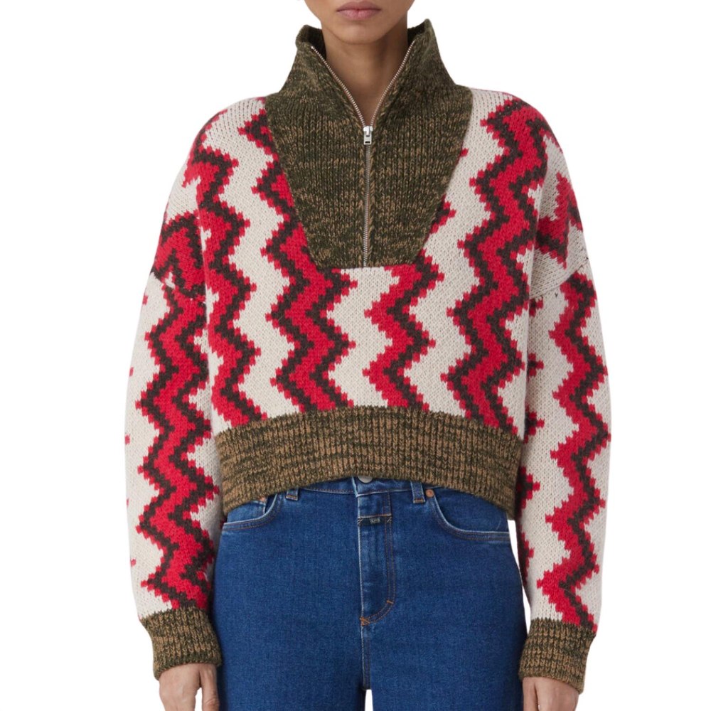 Jacquard Sweater In Multi 7676638036028