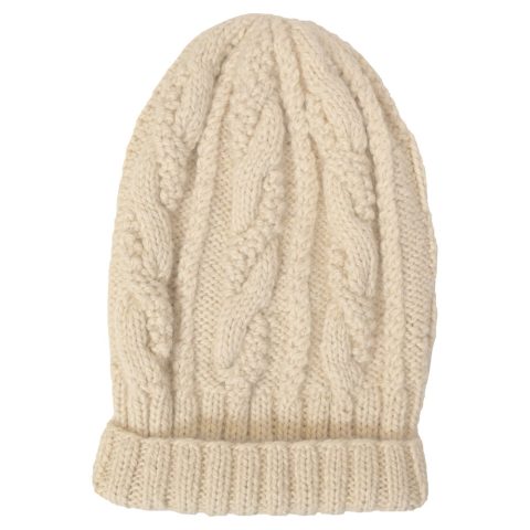 Eugenia Kim Cable Knit Beanie in Cream Wool 7766544416828