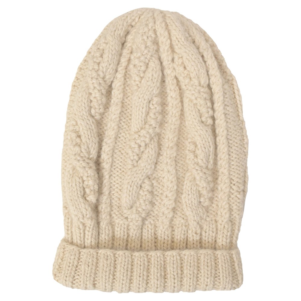 Eugenia Kim Cable Knit Beanie in Cream Wool 7766544416828