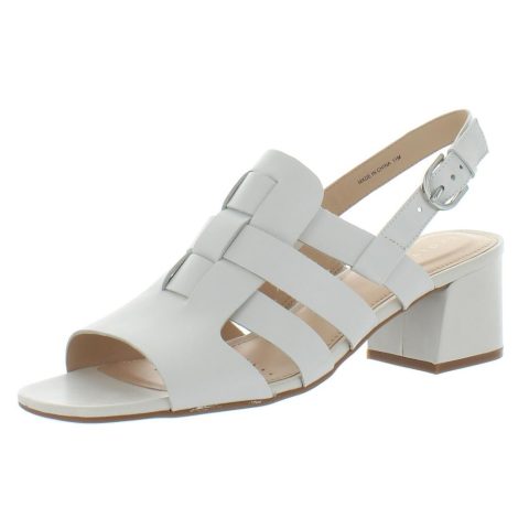 Mona Leather Caged Block Heels