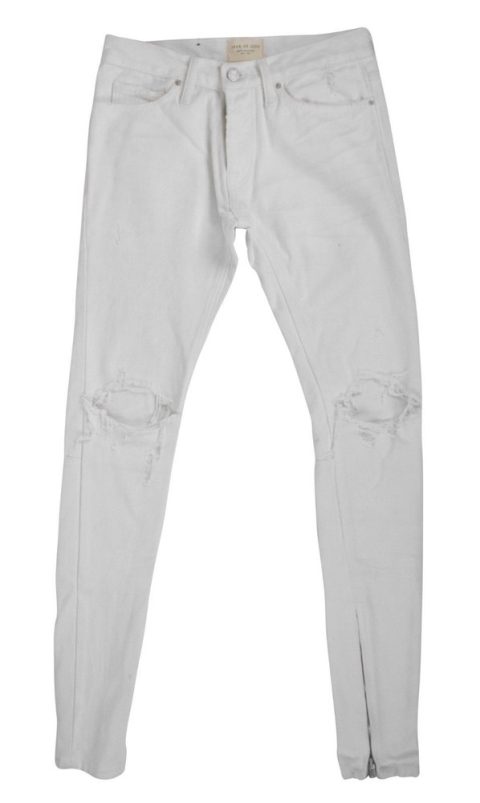 Fear Of God ‘Fourth Collection’ Distressed Jeans – White