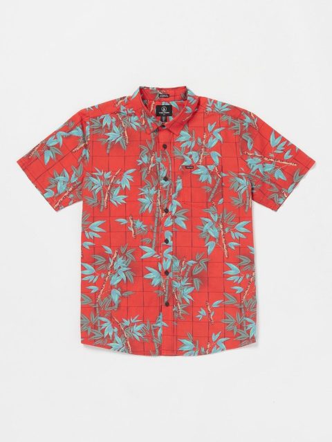 Bamboozeled Floral Short Sleeve Shirt – Flash Red 7766545760316