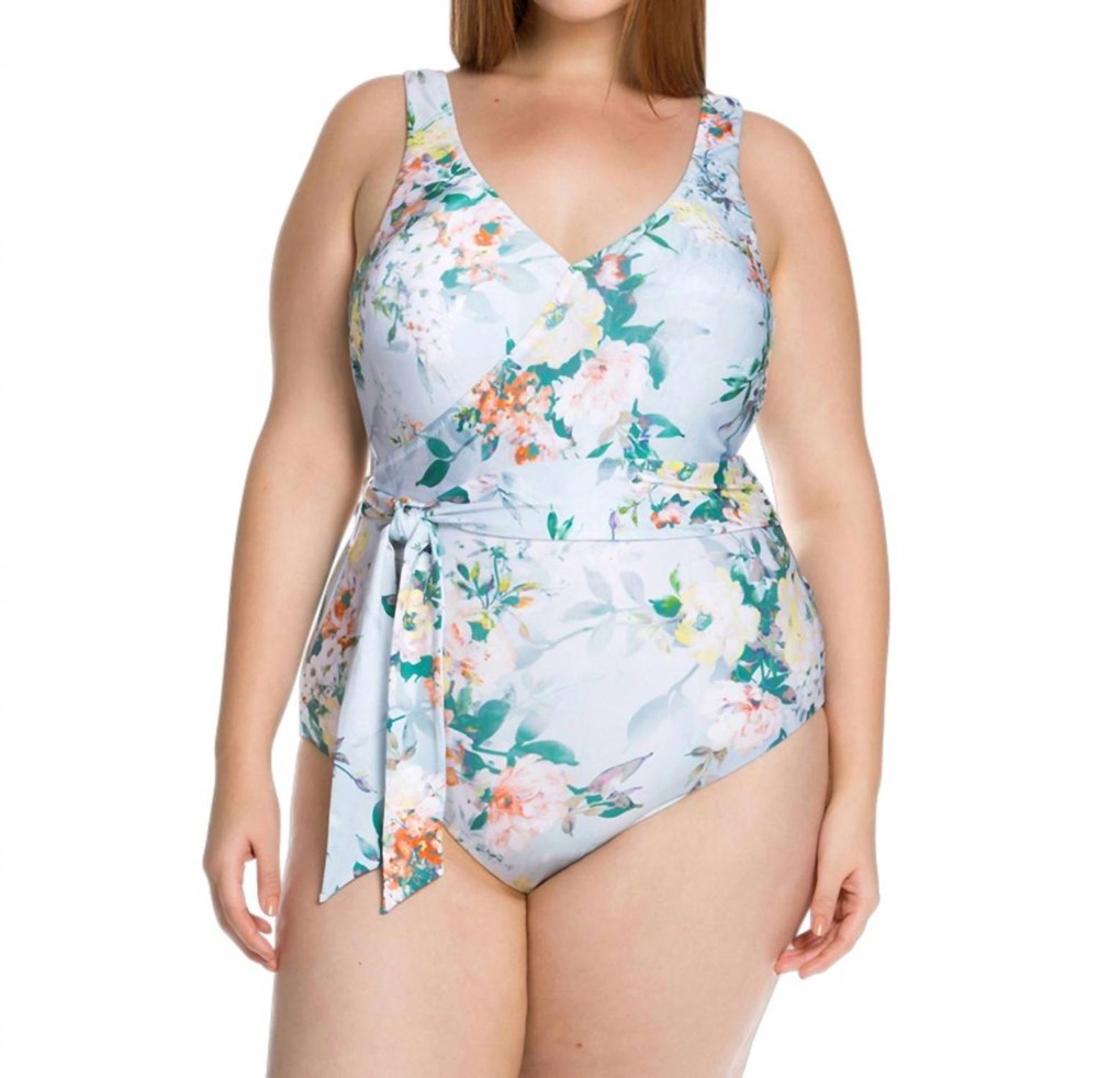 Tie Side One Piece Swimsuit – Plus In Femme Flora 7676658679868