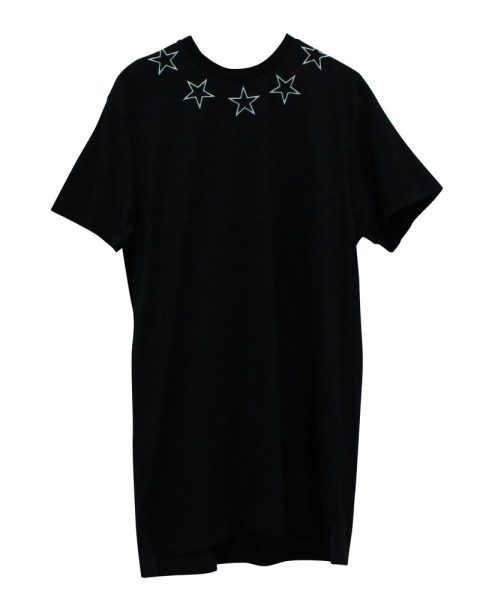 Givenchy Stars All Over Neck Cotton T-Shirt Black Cotton 7766561587260