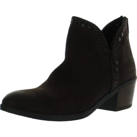 Leather Ankle Block Heels