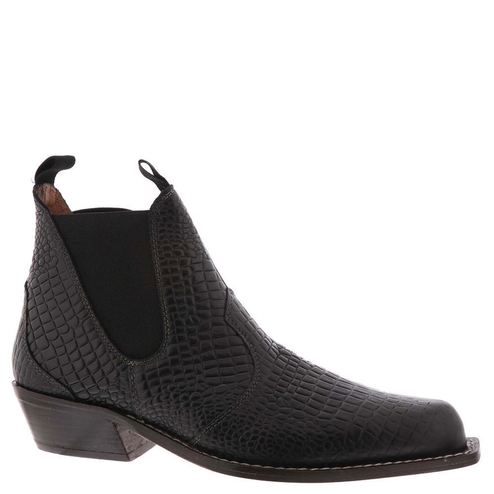 Beau Leather Block Heel Cowboy, Western Boots