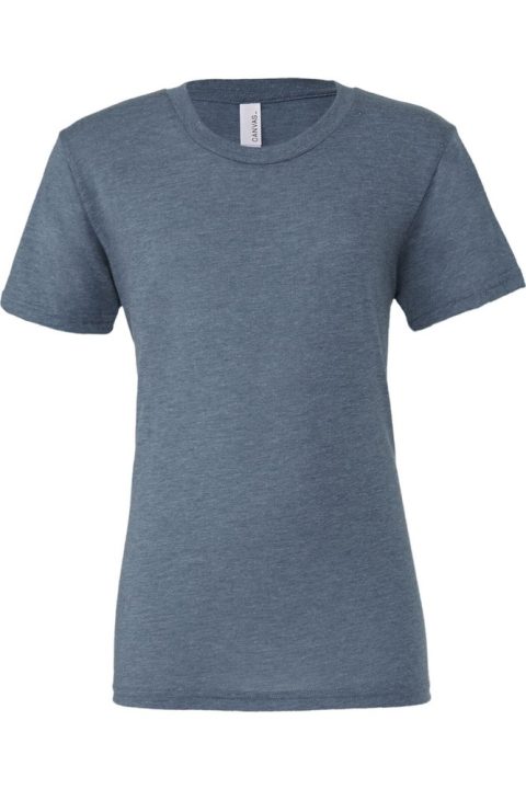 Canvas Mens Triblend Crew Neck Plain Short Sleeve T-Shirt 7827836862524