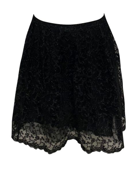 Essentiel Antwerp Lace Skirt in Black Nylon 7766547923004