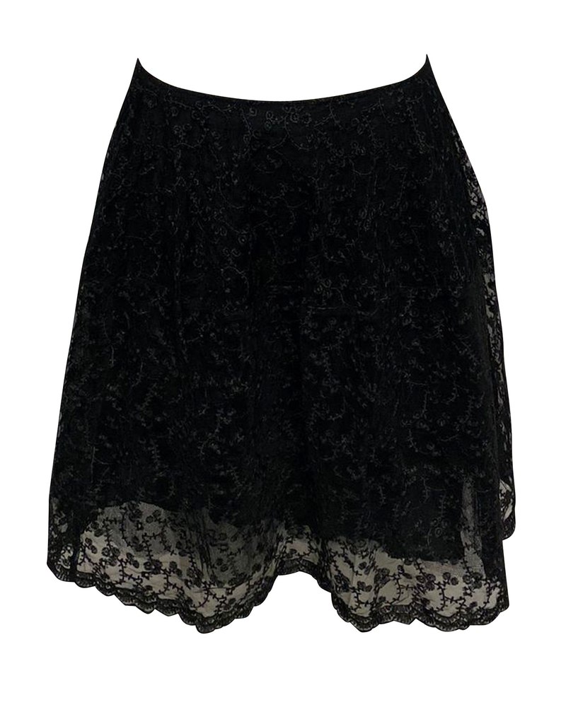 Essentiel Antwerp Lace Skirt in Black Nylon 7766547923004