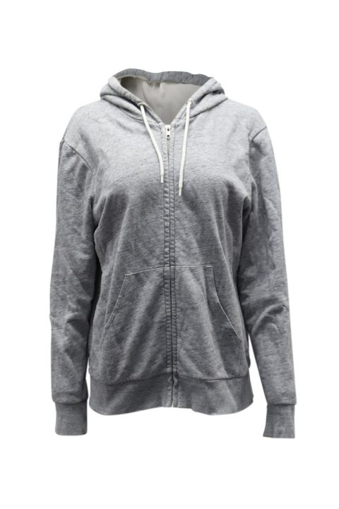 Sandro Zip-Up Hoodie in Grey Cotton 7766570401852