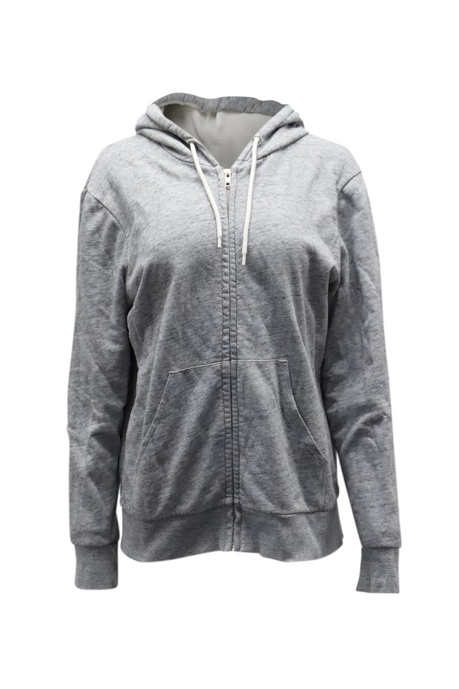 Sandro Zip-Up Hoodie in Grey Cotton 7766570401852