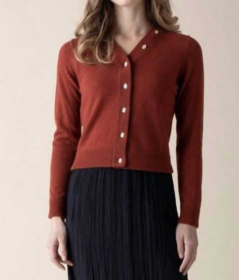 Vintage Cardigan In Brick