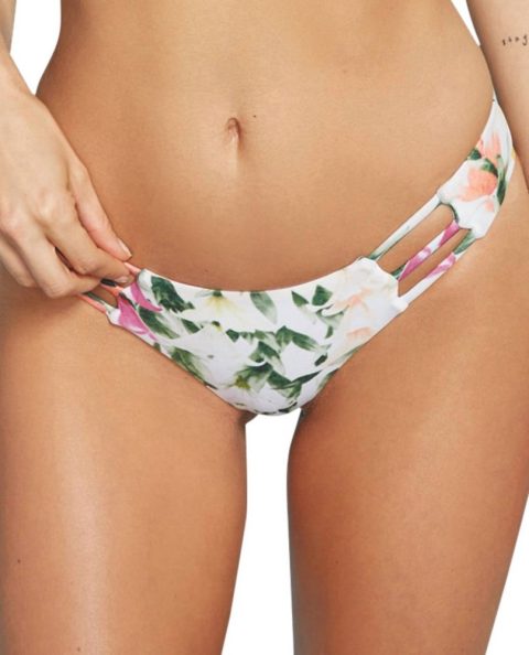 Strappy Thong Bikini Bottom In Sfs Lei Stand 7676678963260