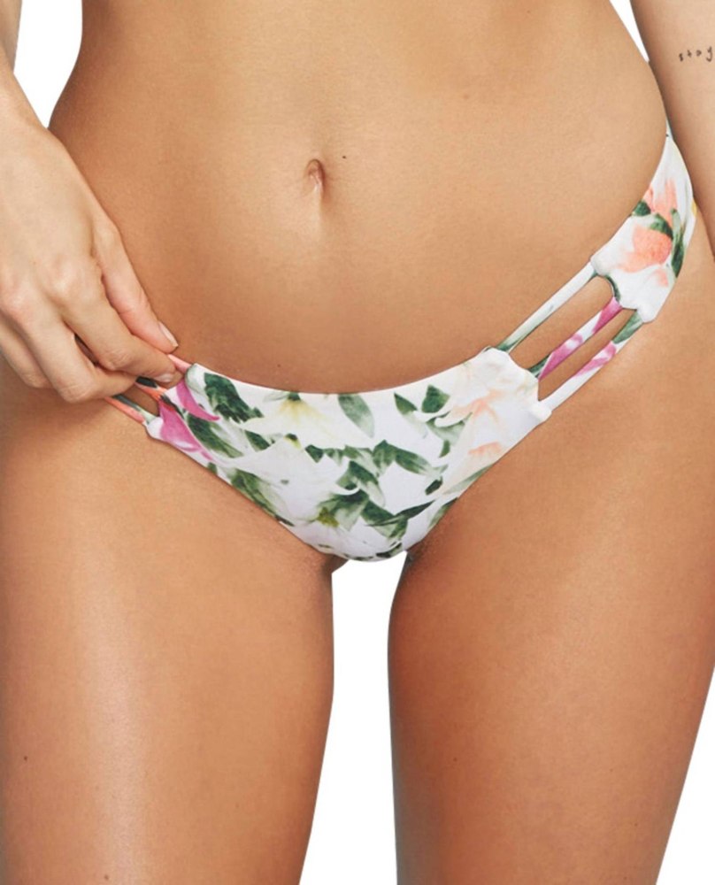 Strappy Thong Bikini Bottom In Sfs Lei Stand 7676678963260