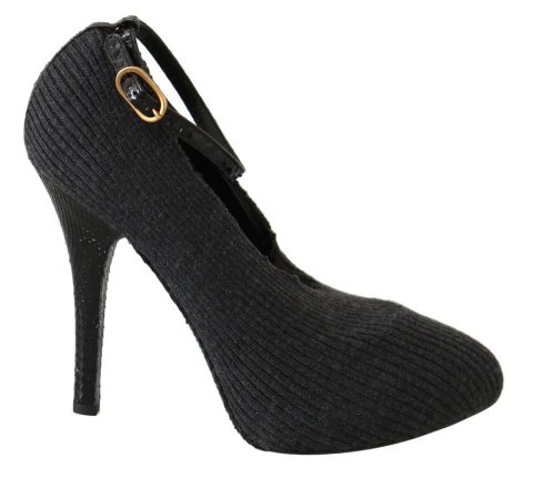Dolce & Gabbana Leather Heels Fabric Socks Pumps Women’s Shoes 7676679618620
