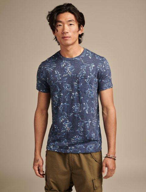 Lucky Brand Men’s Linen Short Sleeve Pocket Crew Neck Tee 7676691382332