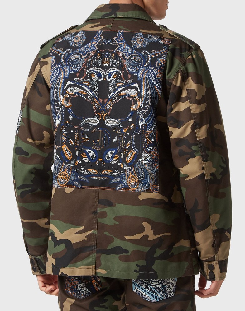 Denim Jacket Paisley Foulard 7676707340348