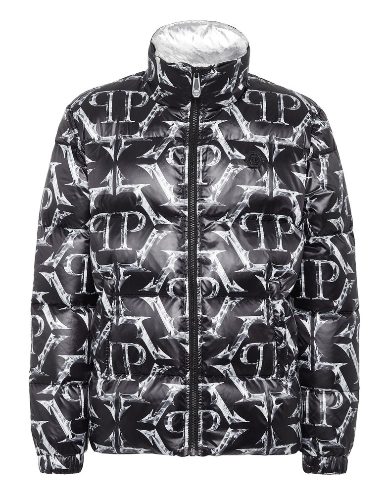 Nylon Puffer Jacket Chrome 7676707995708
