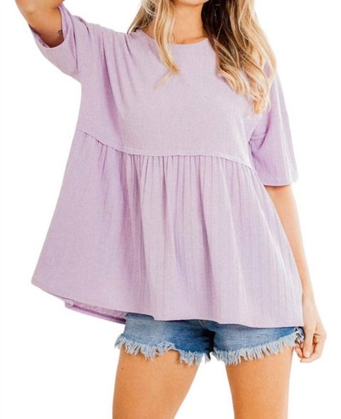 Babydoll Top In Lavender 7766594846780