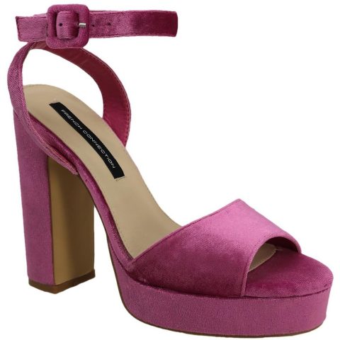 FCTRYN Solid Vegan Suede Platform Heels