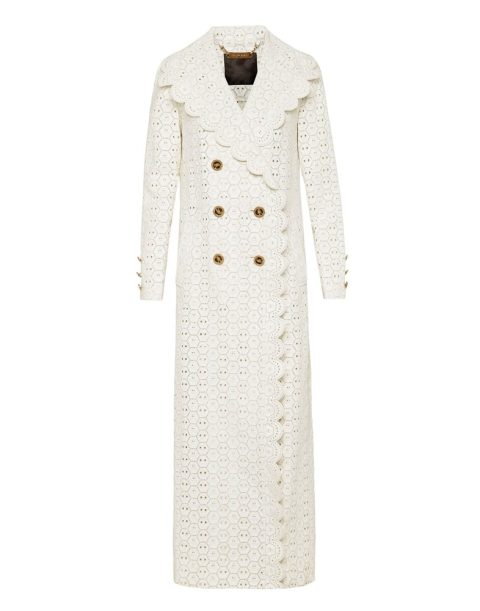 Long Sangallo Leather Trench Coat 7676717465660