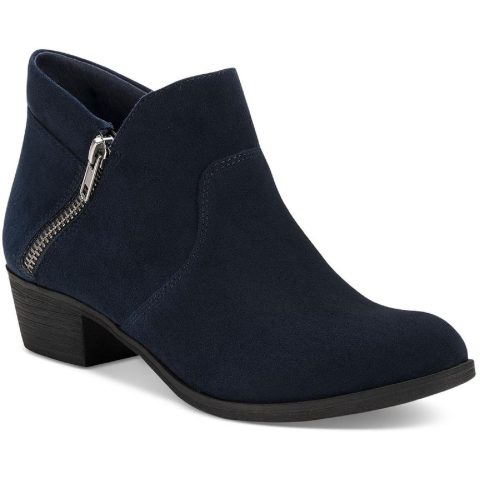 Abby Faux Leather Almond Toe Ankle Boots