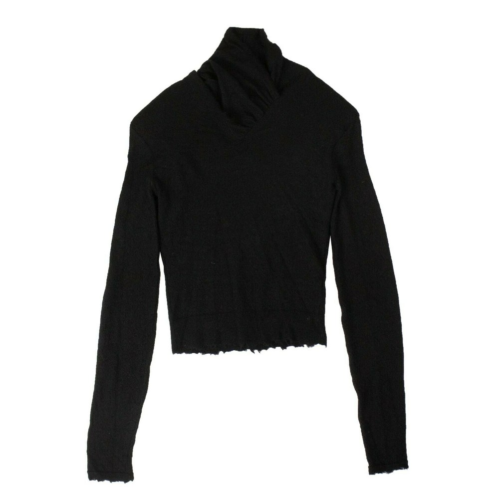 Unravel Project Cashmere Distressed Details Sweater – Black