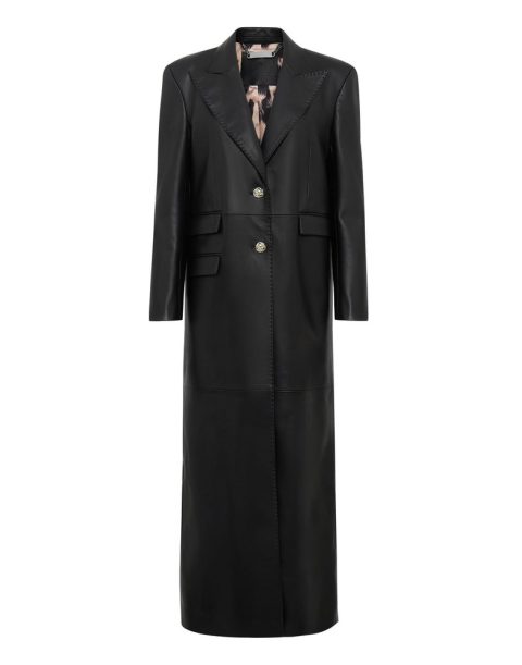 Leather Extra Long Coat 7676716941372