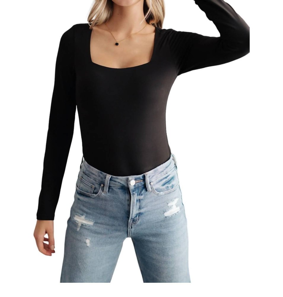 Too Good To Be True Bodysuit In Black 7766606250044
