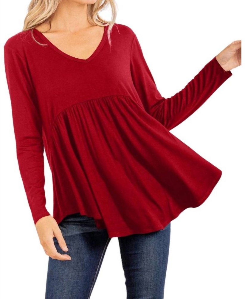 Babydoll Swing Top In Red 7766623191100