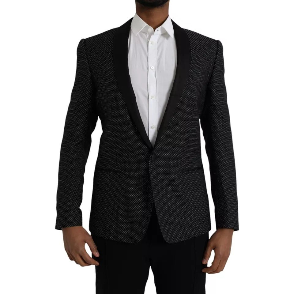 Dolce & Gabbana Jacquard MARTINI Single Breasted Coat Men’s Blazer 7676720283708