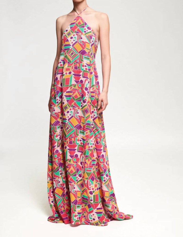 Halterneck Maxi Dress In Miro