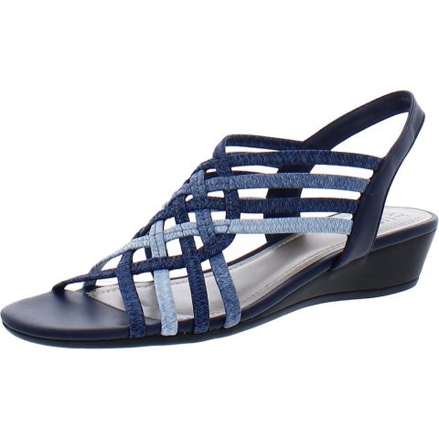 Remix Comfort Insole Faux Leather Wedge Sandals