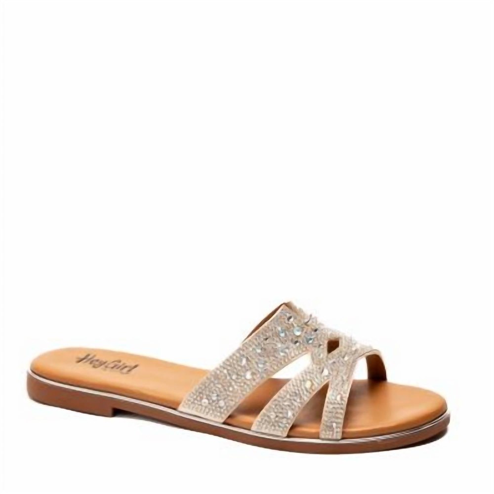 Women’s Flair Flat Sandals In Clear Crystal 7676751740988