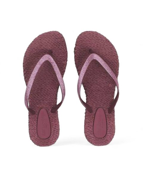 Women’s Cheerful Glitter Flip Flops In Magenta 7676762161212