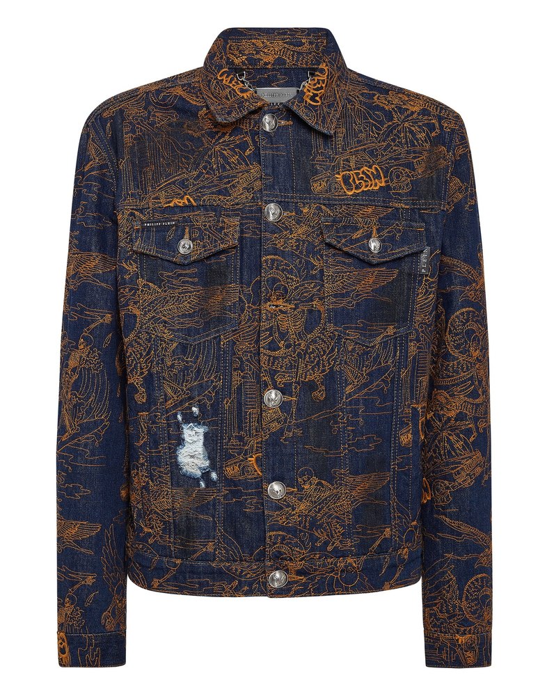 Denim Jacket Skeleton tattoo 7676767797308