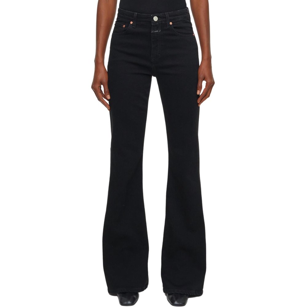 Rawlin Flare Leg Jeans In Dark Grey 7676775825468