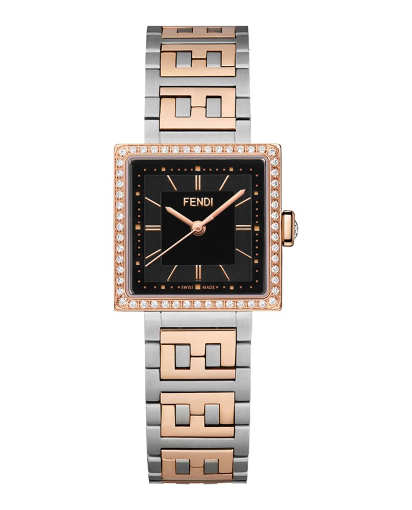 Forever Fendi Square Diamond Watch 7678390501436