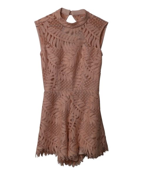 Alexis Sta. Lucia Lace Romper in Pink Cotton 7766630727740
