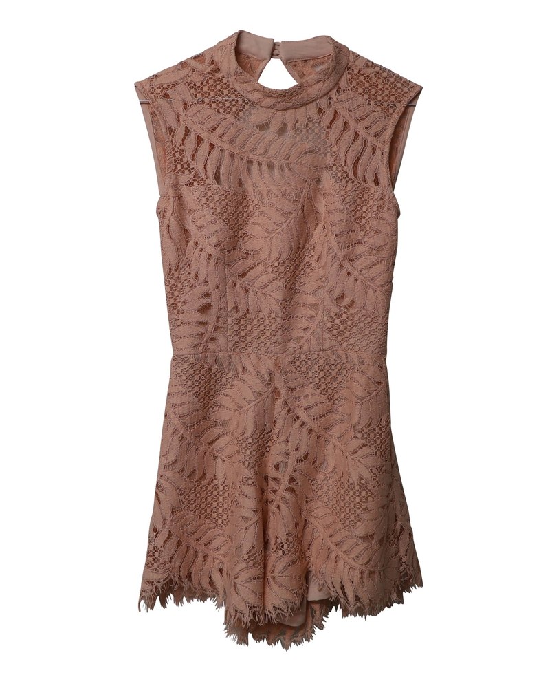 Alexis Sta. Lucia Lace Romper in Pink Cotton 7766630727740